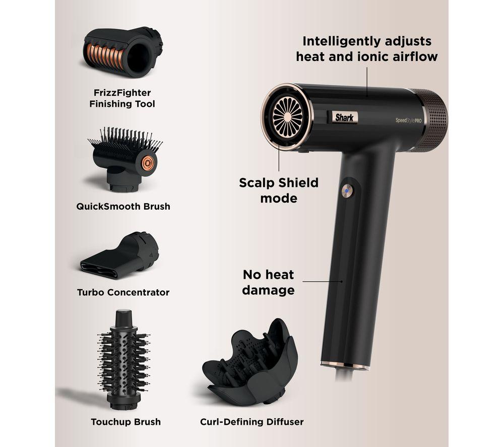 SHARK SpeedStyle Pro HD752UK 5-in-1 Hair Dryer - Black image number 10 of 11