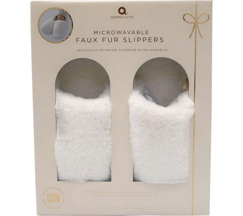 ARMOURHOME Faux Fur Heated Mule Slippers - Cream