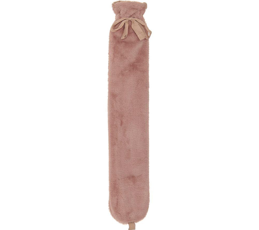 Aroma Home Faux Fur Long Hot Water Bottle - Pink