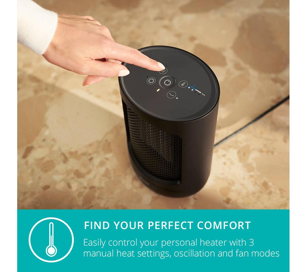 DUUX Zone DXCH41UK Hot & Cool Personal Fan Heater - Black image number 3 of 9