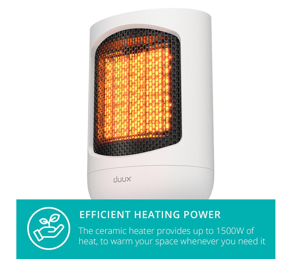 DUUX Zone DXCH43UK Hot & Cool Personal Fan Heater - White image number 4 of 9