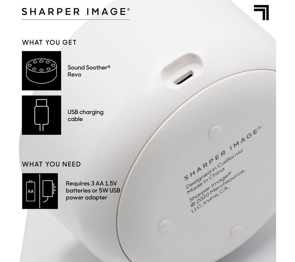 SHARPER IMAGE Sleep Therapy Sound Soother - White image number 7 of 9