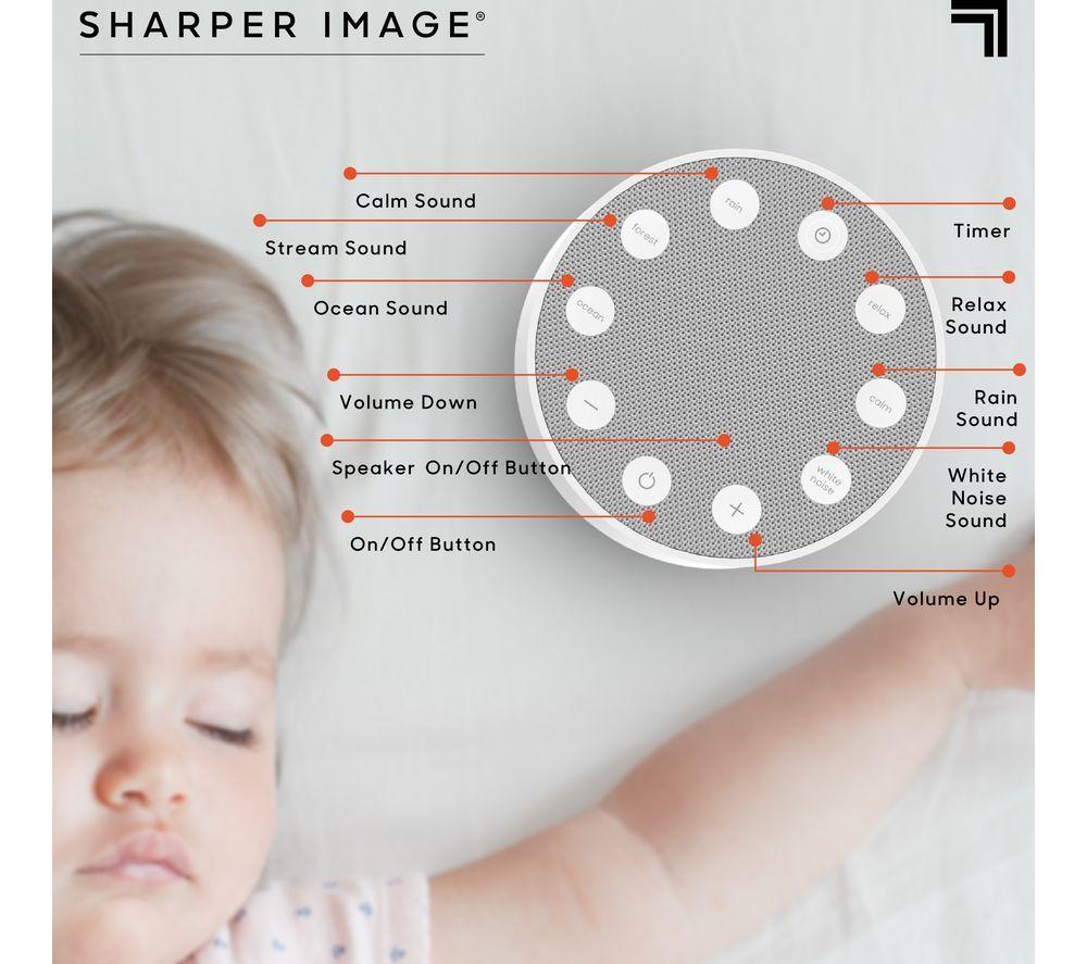 SHARPER IMAGE Sleep Therapy Sound Soother - White image number 8 of 9