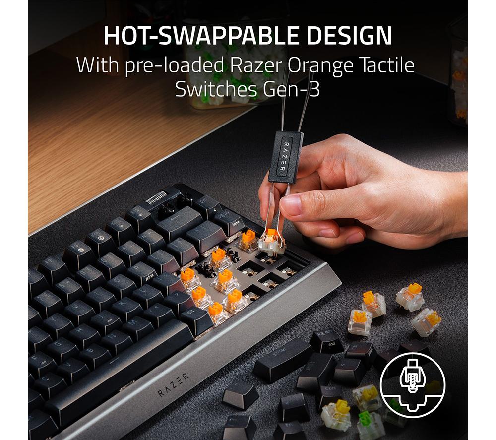 RAZER BlackWidow V4 Pro 75% Mechanical Gaming Keyboard - Black, US Layout image number 2 of 11
