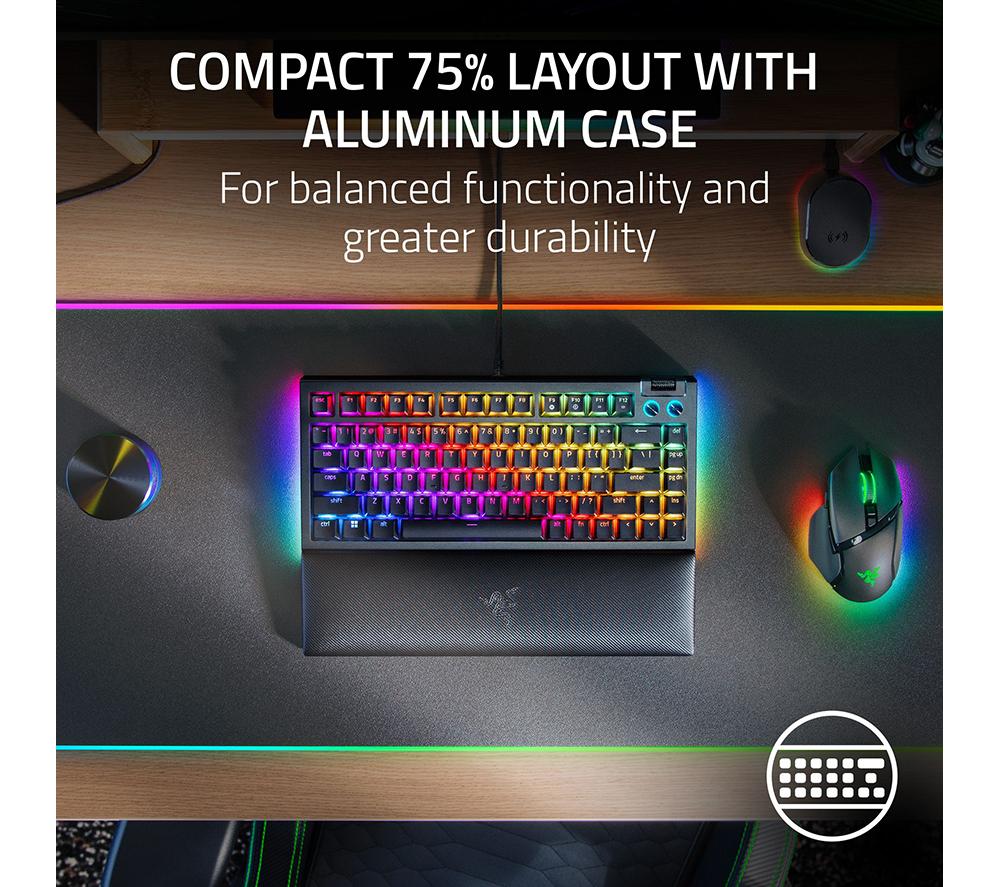 RAZER BlackWidow V4 Pro 75% Mechanical Gaming Keyboard - Black, US Layout image number 3 of 11
