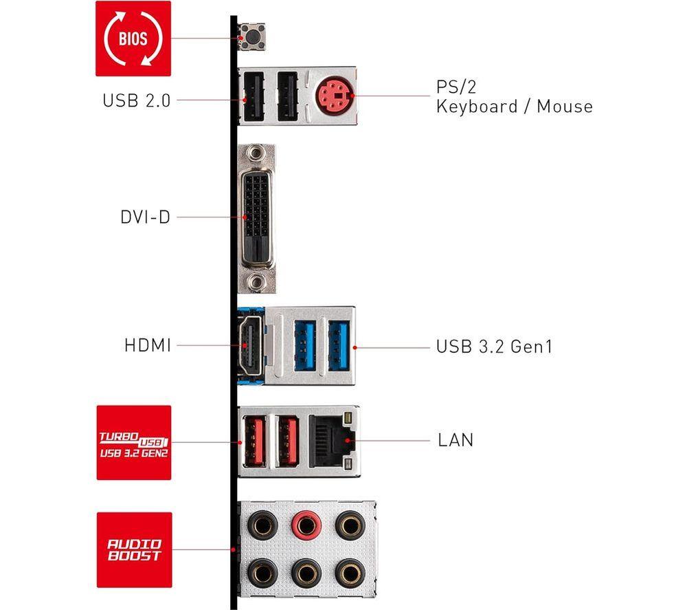 MSI B550 GAMING GEN3 AM4 Motherboard image number 3 of 5