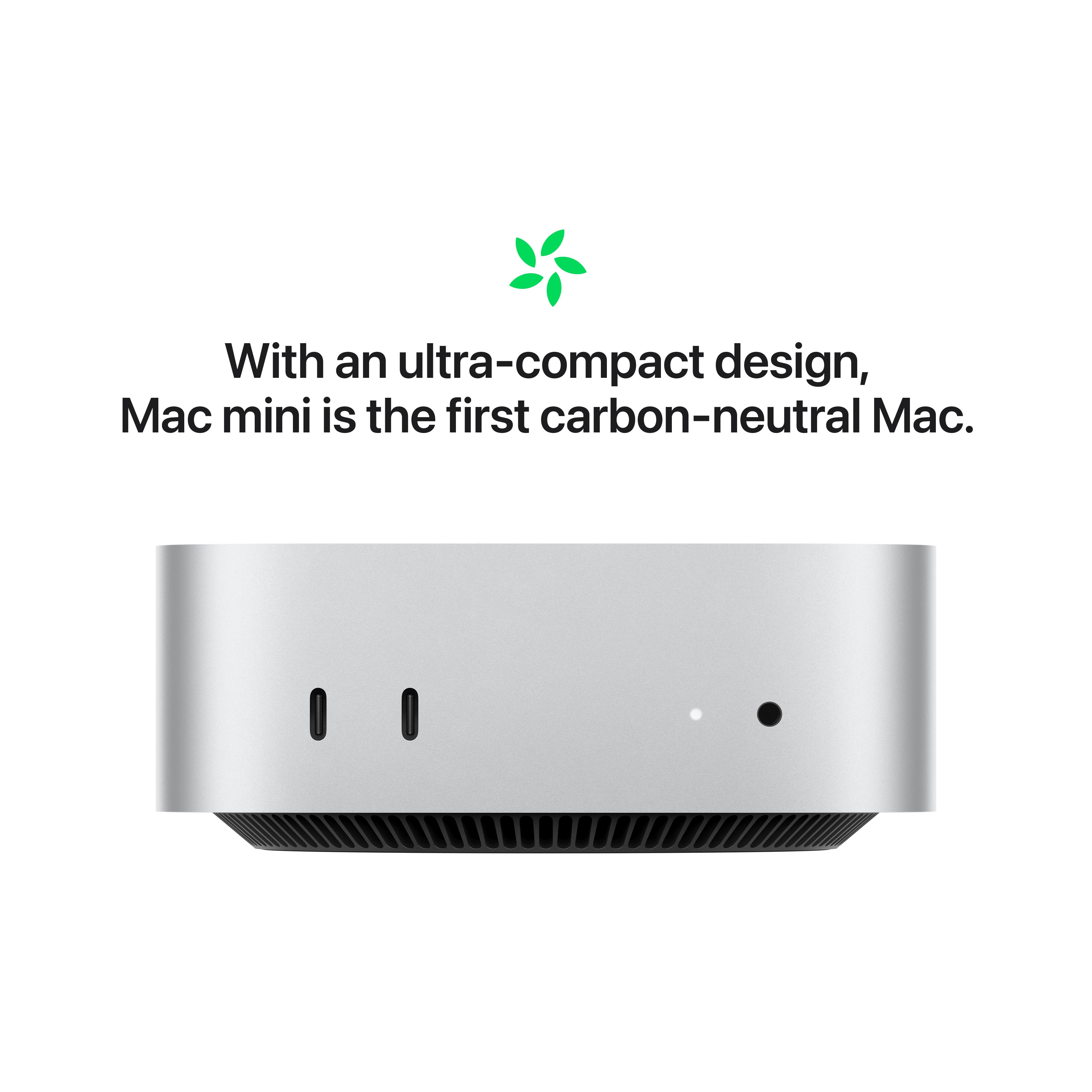 APPLE Mac mini (2024) - M4, 512 GB SSD, RAM 16 GB, Silver image number 5 of 8