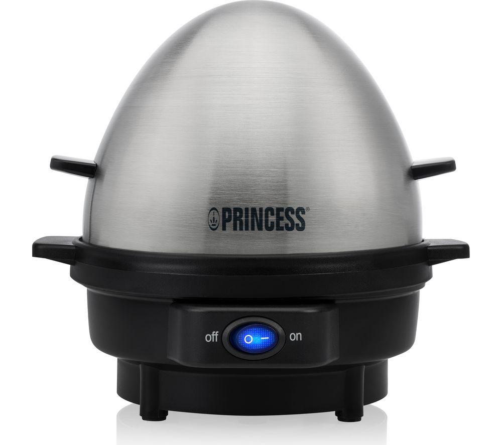 PRINCESS Egg Boiler with Egg Poacher - Stainless Steel & Black image number 2 of 2