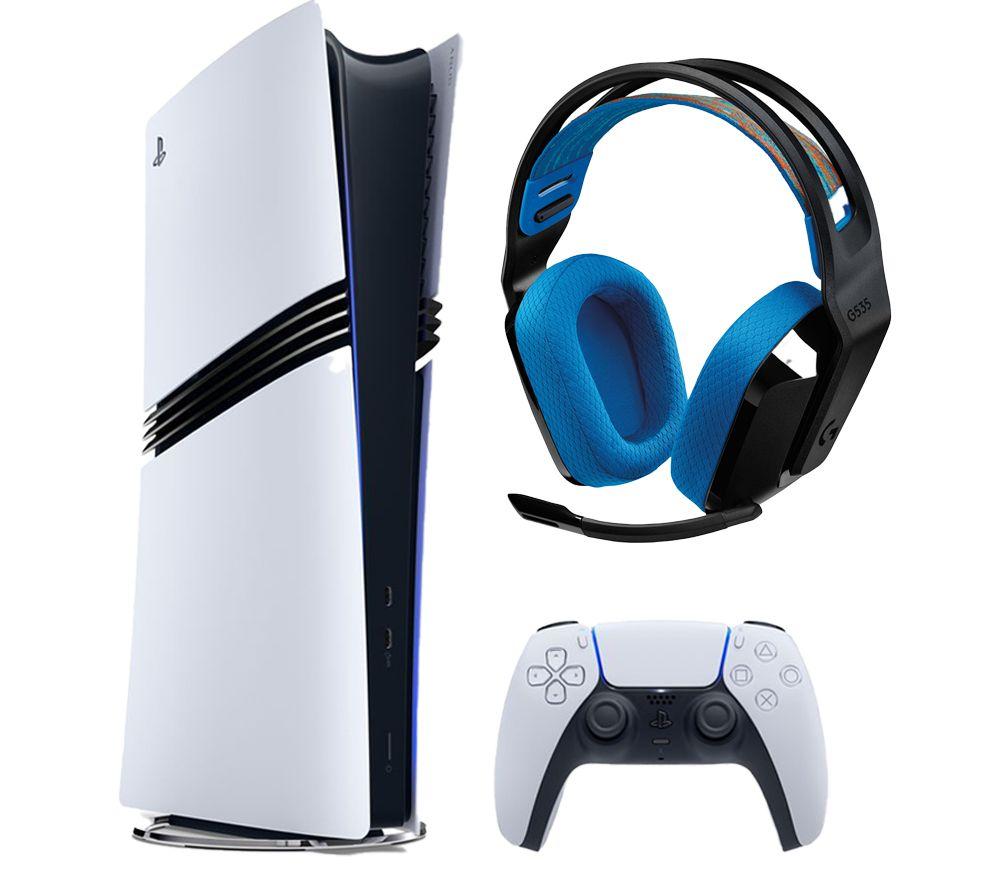 SONY PlayStation 5 Pro & G535 LIGHTSPEED Wireless Gaming Headset (Black) Bundle, White