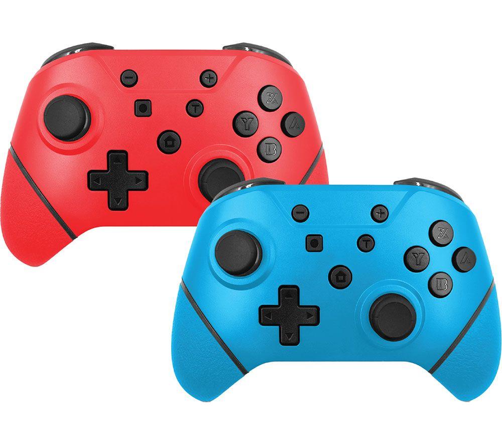 HYPERKIN Armor3 NuChamp Wireless Controller for Nintendo Switch - Red & Blue, Twin Pack image number 2 of 5
