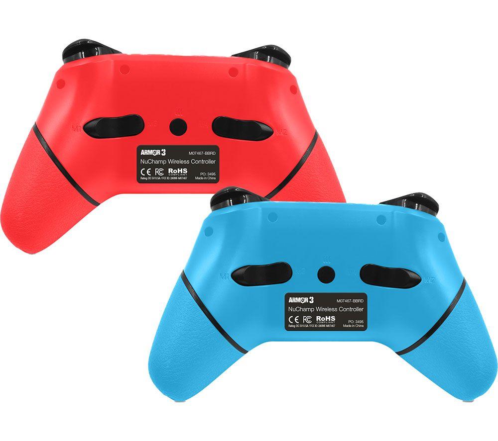 HYPERKIN Armor3 NuChamp Wireless Controller for Nintendo Switch - Red & Blue, Twin Pack image number 3 of 5