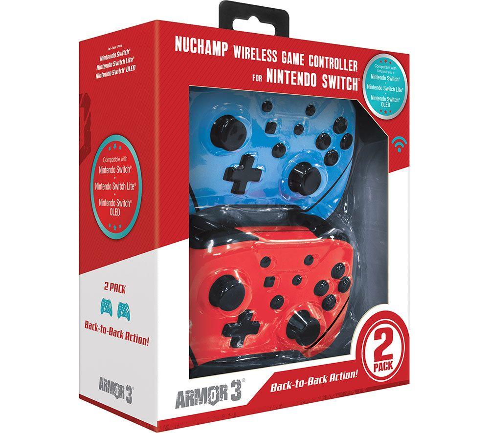 HYPERKIN Armor3 NuChamp Wireless Controller for Nintendo Switch - Red & Blue, Twin Pack image number 5 of 5