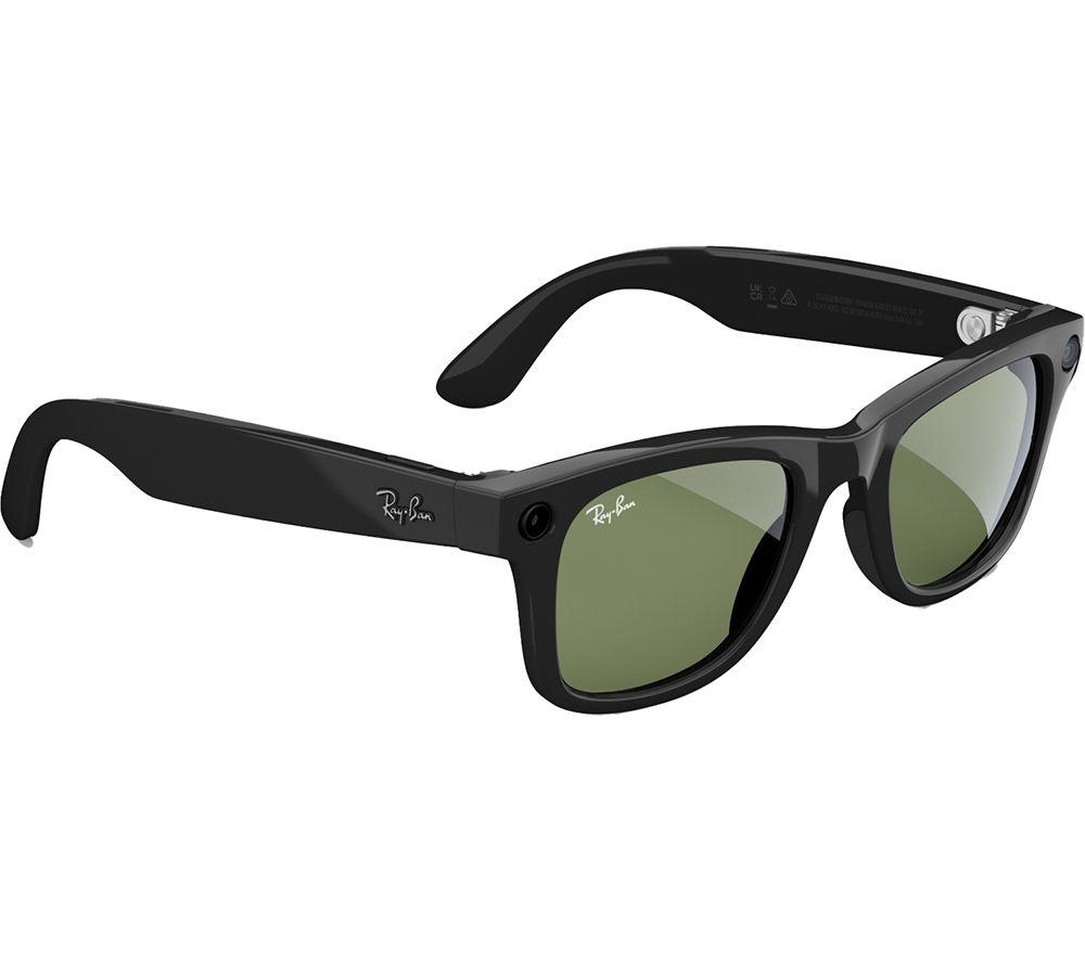 RAY-BAN Meta Wayfarer Glasses - Matte Black, Polarized Gradient Graphite, Refurbished (Excellent condition)
