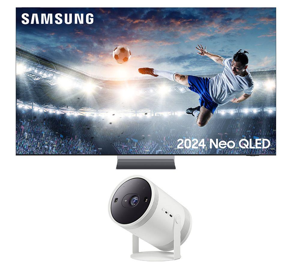 Samsung 65" Qe65qn800dtxxu Smart 8K Hdr Neo Qled Tv & The Freestyle (2Nd Gen) Smart Full Hd Tv Projector Bundle, Black