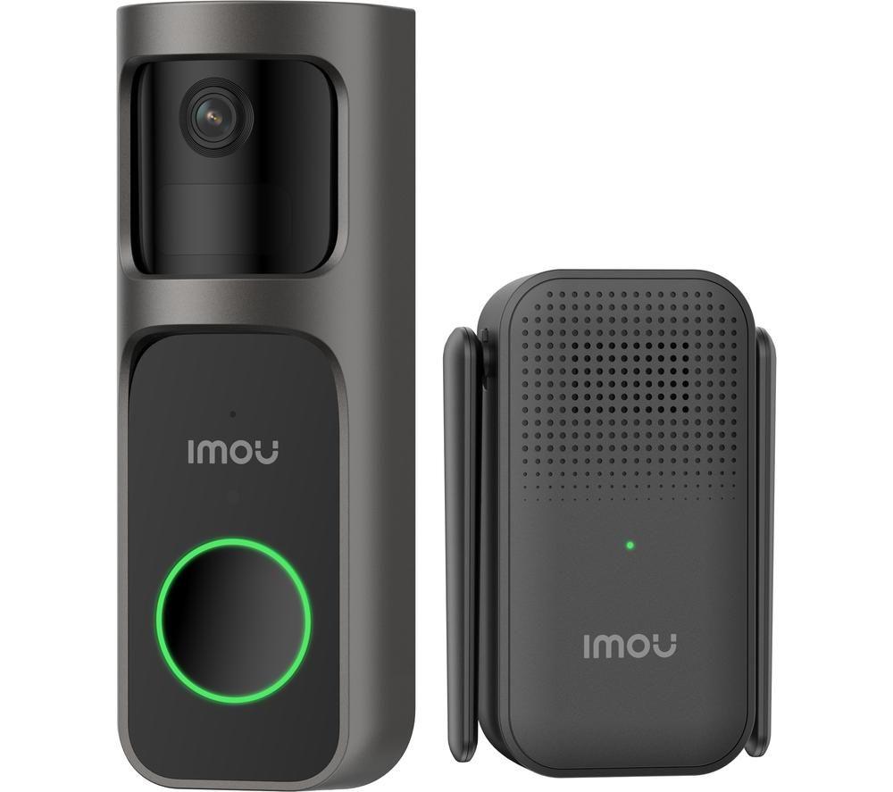 Imou 2S 2K Quad Hd Video Doorbell With Chime - Black, Black