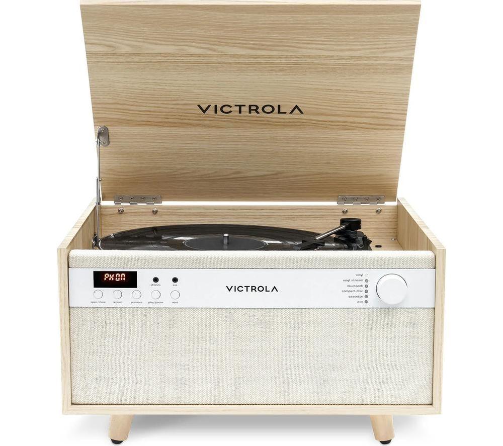 Victrola Century Vta-820Sb Belt Drive Bluetooth Music Centre - Natural, Cream,Brown