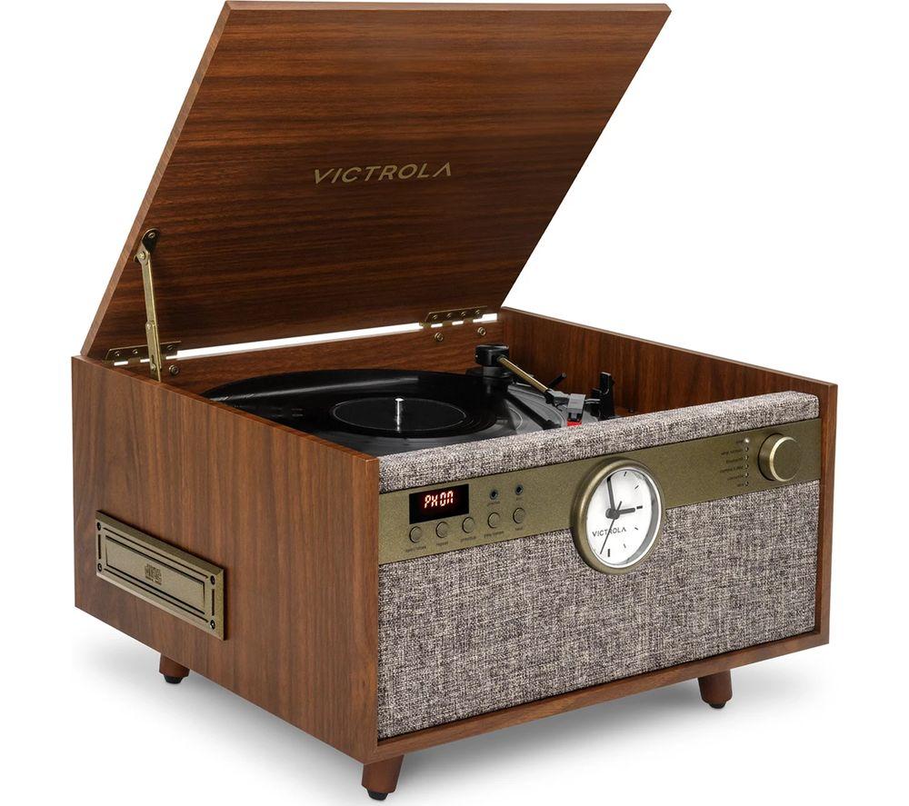 Victrola Century Vta-830Sb Belt Drive Bluetooth Music Centre - Walnut, Brown