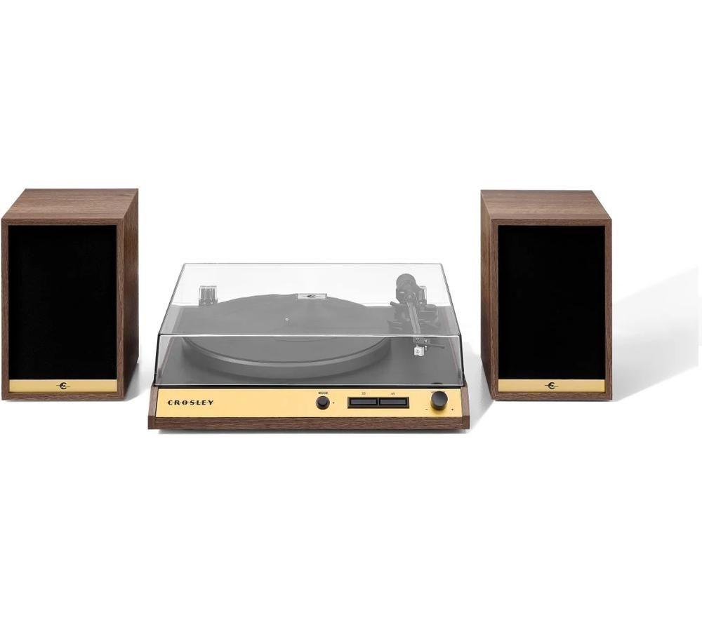 CROSLEY C72 Belt Drive Bluetooth Turntable & Speakers - Walnut image number 5 of 9