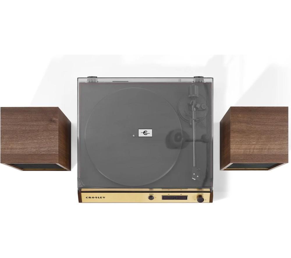 CROSLEY C72 Belt Drive Bluetooth Turntable & Speakers - Walnut image number 7 of 9