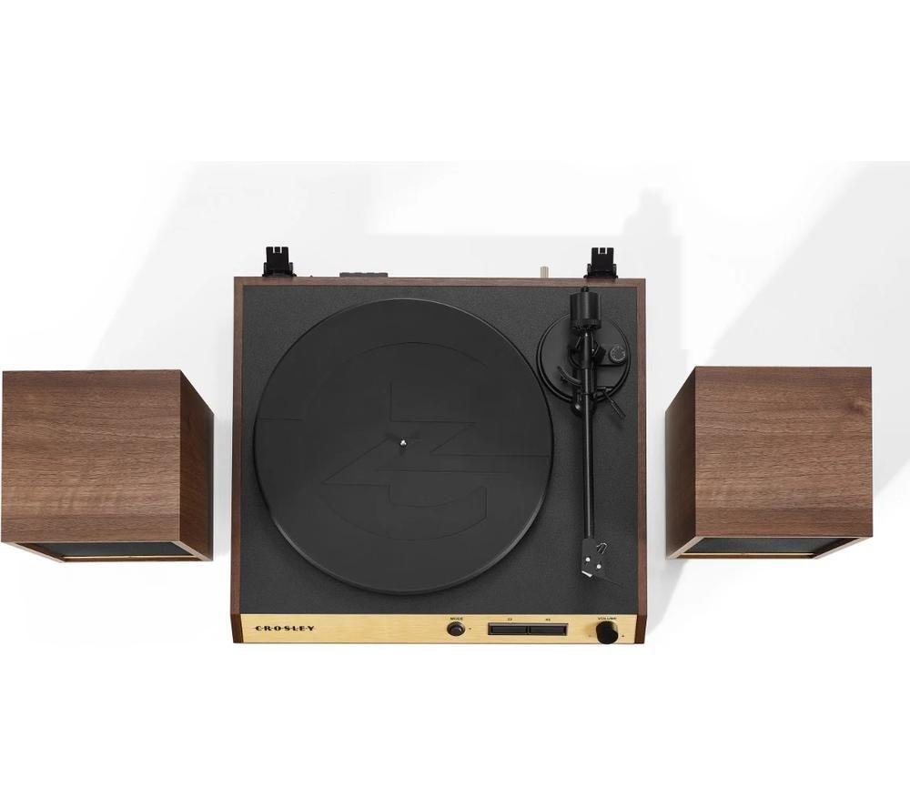 CROSLEY C72 Belt Drive Bluetooth Turntable & Speakers - Walnut image number 8 of 9
