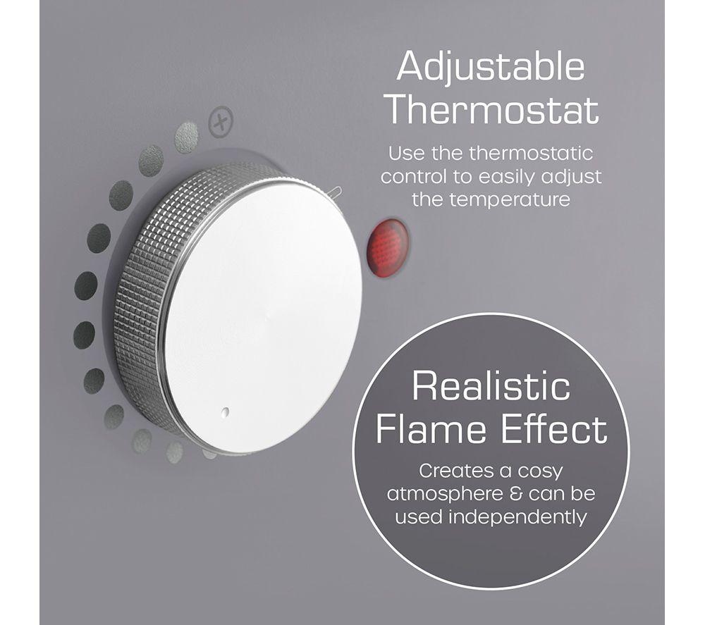 SWAN Retro SH27034 Flame Effect Heater - Grey image number 4 of 9