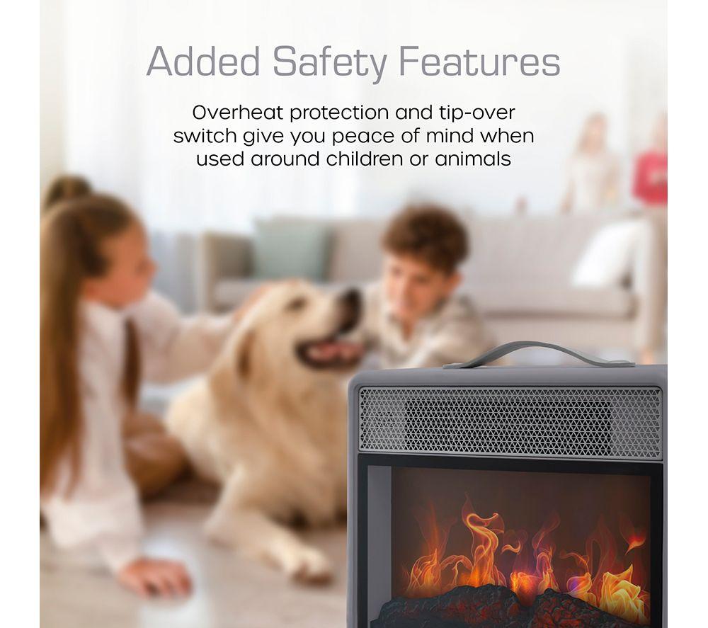 SWAN Retro SH27034 Flame Effect Heater - Grey image number 5 of 9