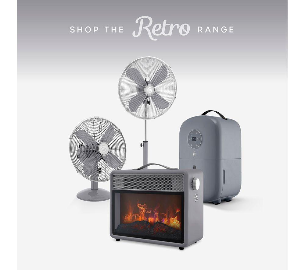 SWAN Retro SH27034 Flame Effect Heater - Grey image number 9 of 9