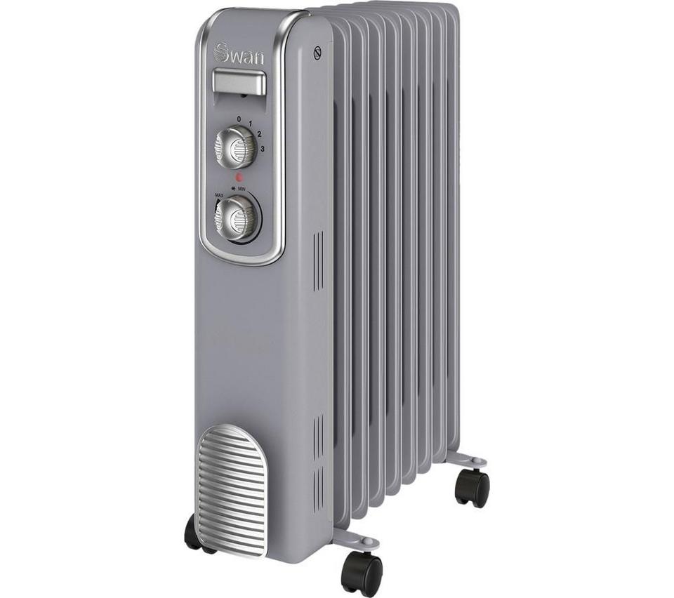 SWAN SH60010GRN Portable Oil-Filled Radiator - Grey