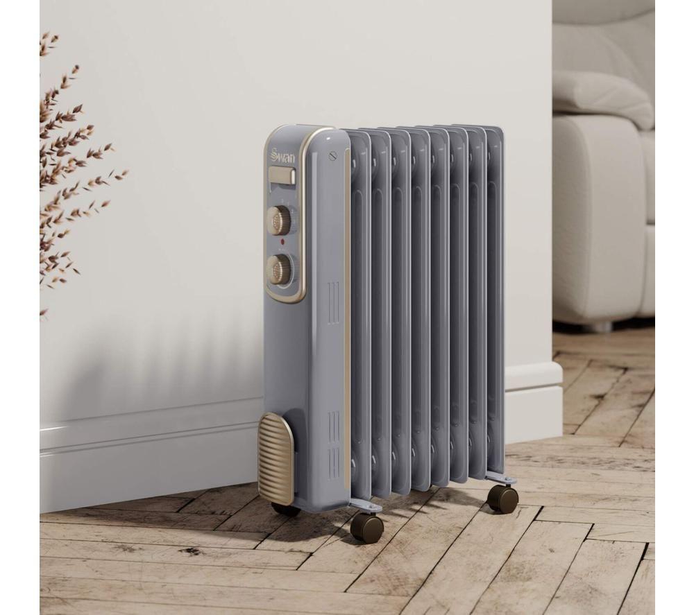 SWAN SH60010GRN Portable Oil-Filled Radiator - Grey image number 4 of 4