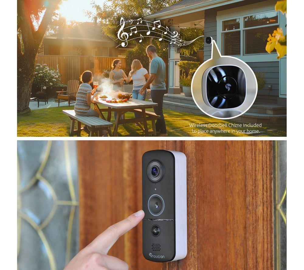 TOUCAN V3 1296p WiFi Video Doorbell & Chime image number 7 of 7