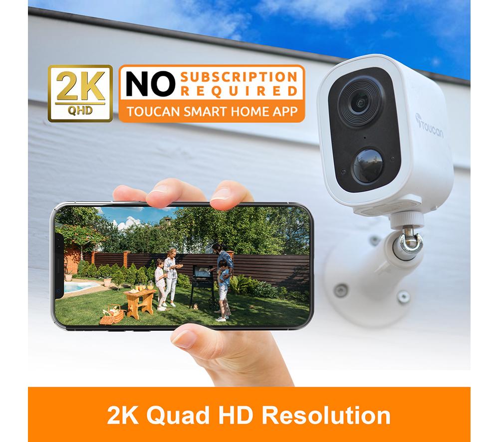 TOUCAN Quad HD Wireless Security Camera S4 - White image number 2 of 8