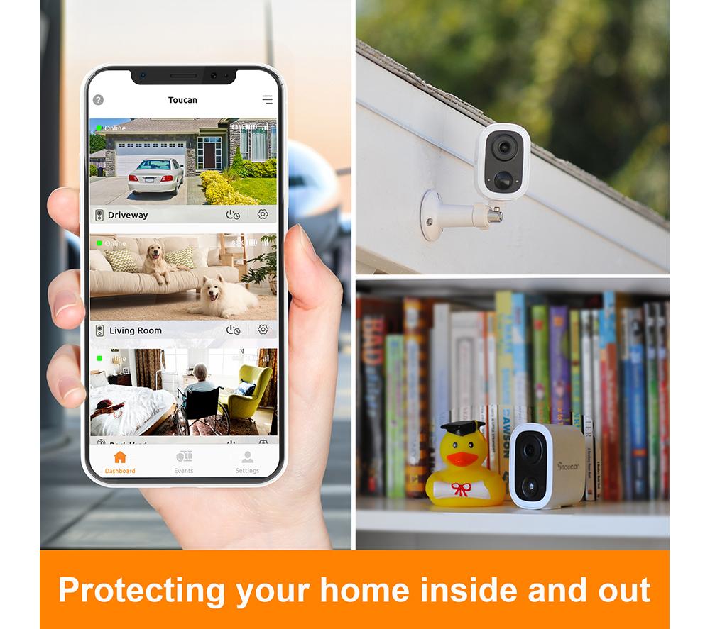 TOUCAN Quad HD Wireless Security Camera S4 - White image number 3 of 8