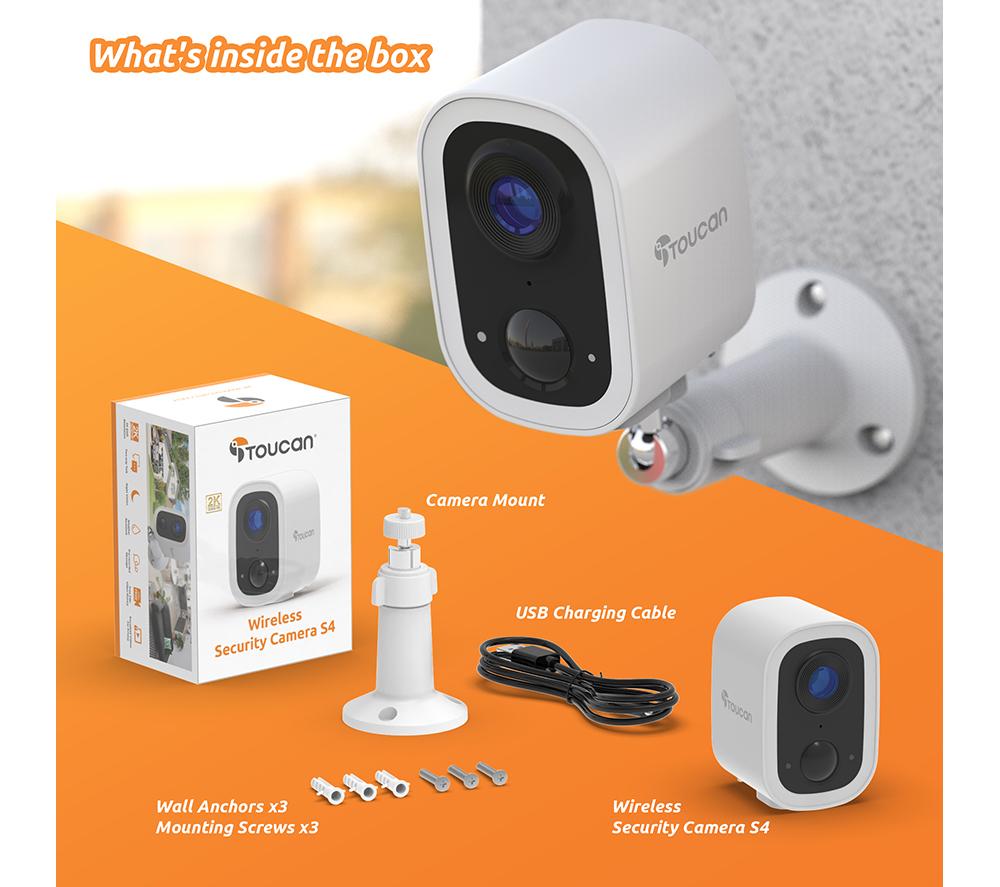 TOUCAN Quad HD Wireless Security Camera S4 - White image number 8 of 8