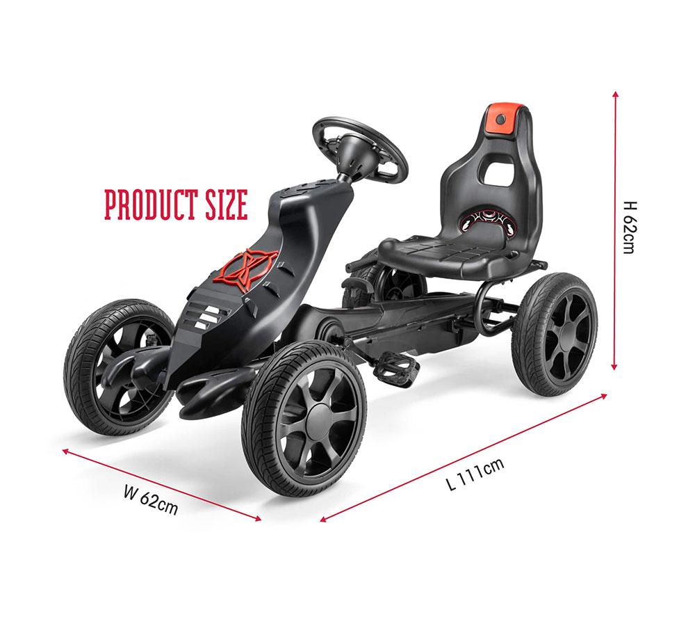 XOOTZ Venom TY6300 Kids' Go-Kart - Black & Red image number 7 of 7