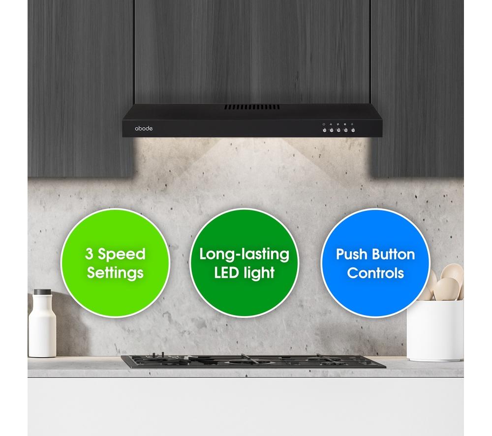 ABODE A60VSRCH0B1B Visor Cooker Hood - Black image number 7 of 12