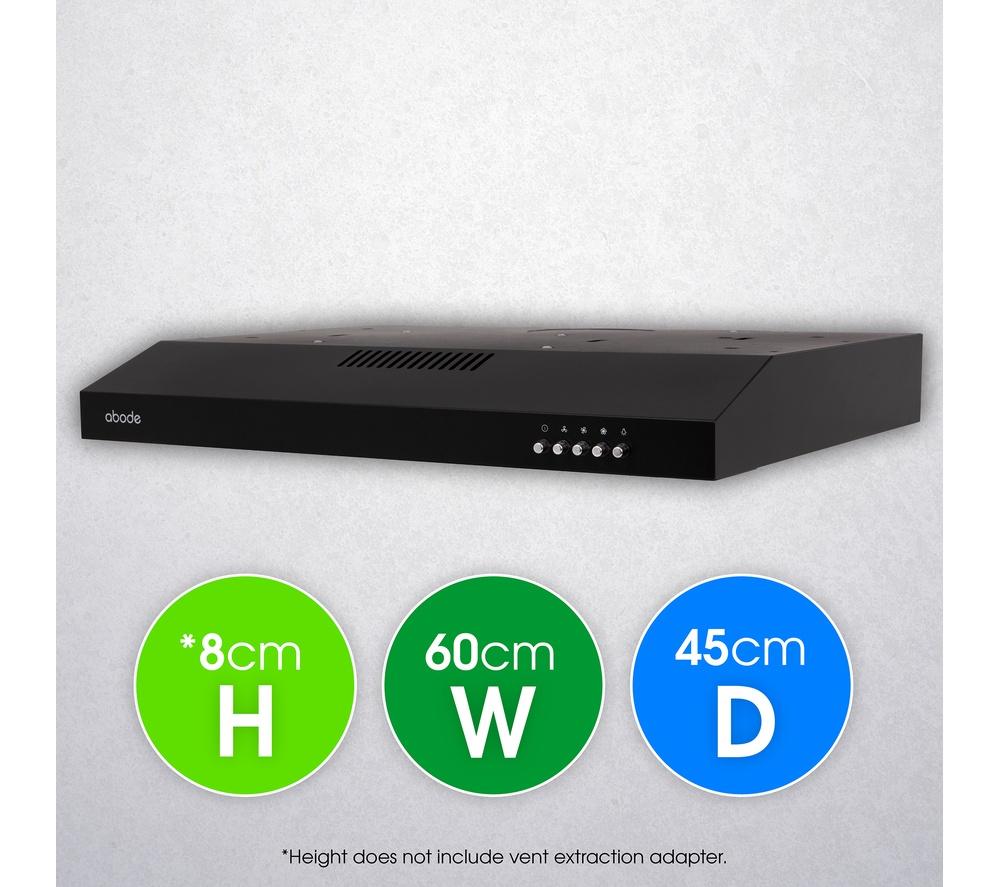 ABODE A60VSRCH0B1B Visor Cooker Hood - Black image number 8 of 12