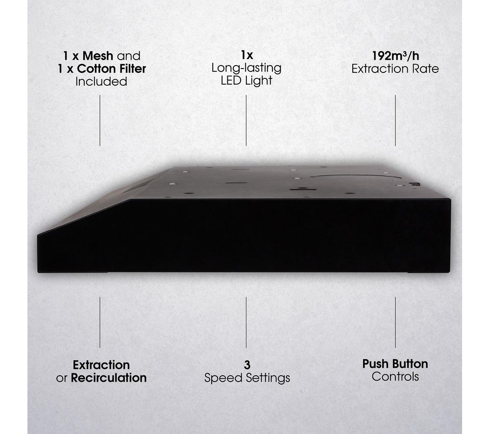 ABODE A60VSRCH0B1B Visor Cooker Hood - Black image number 11 of 12