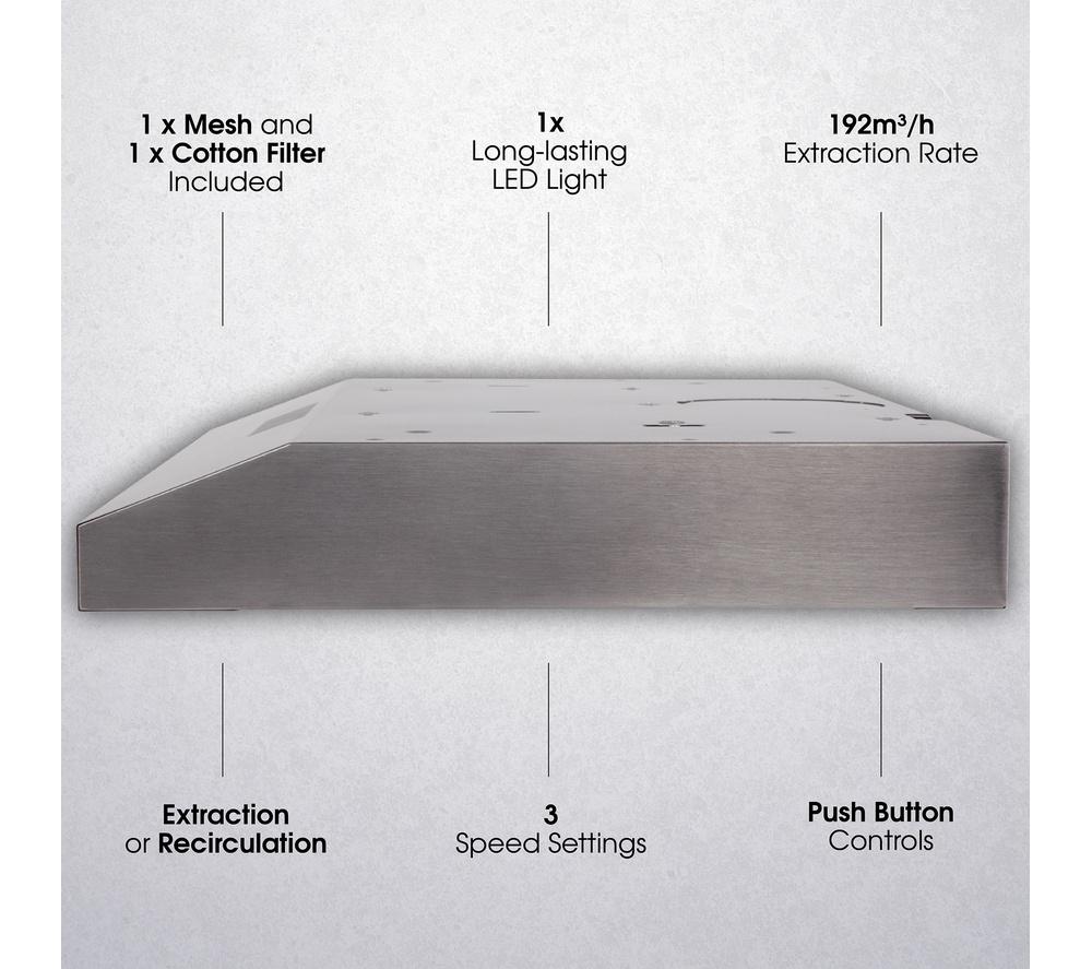 ABODE A60VSRCH0B1SS Visor Cooker Hood - Stainless Steel image number 11 of 12