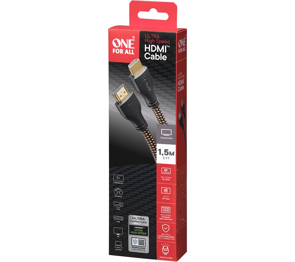 ONE FOR ALL CC5215 Ultra High Speed HDMI Cable - 1.5 m image number 6 of 6