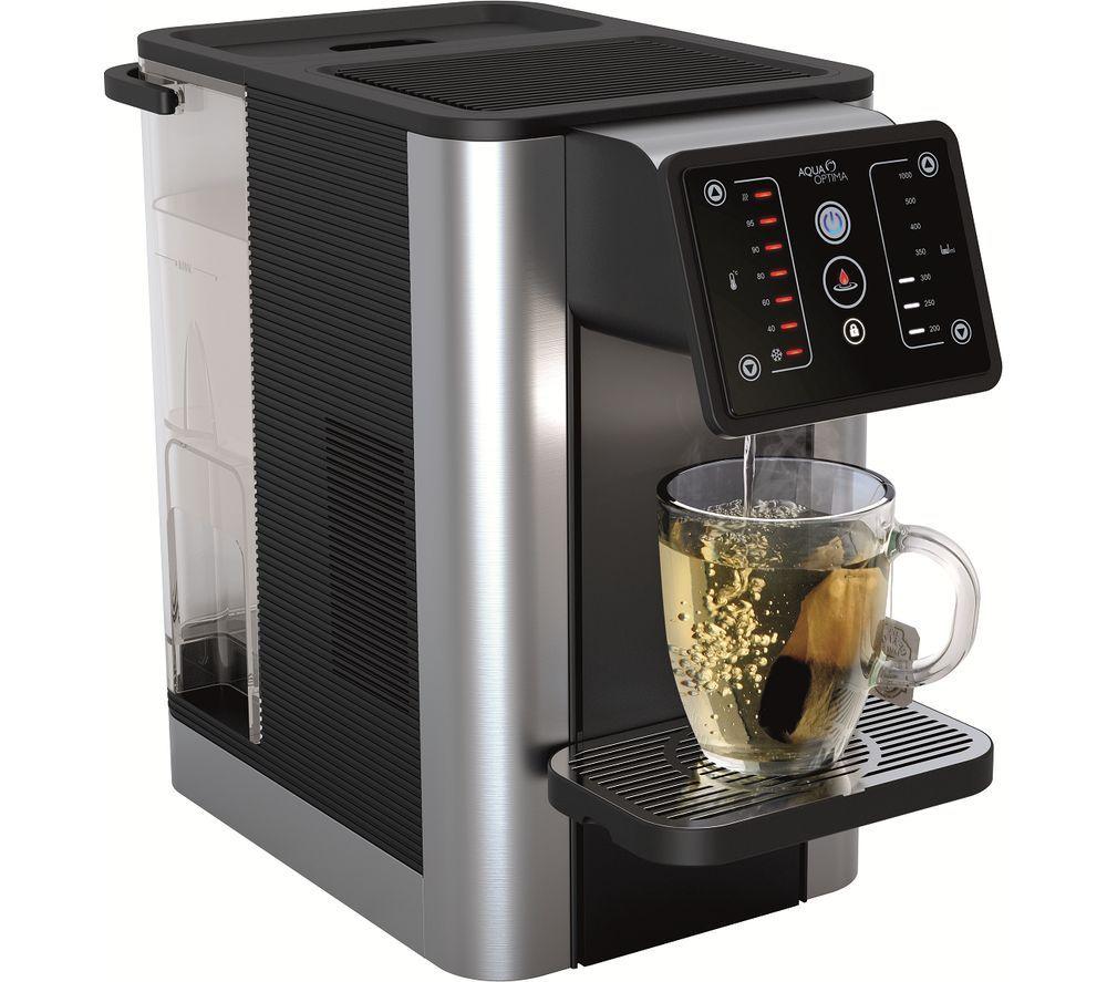 AQUA Aurora Hot & Chilled Filtered Water Dispenser - Silver & Black