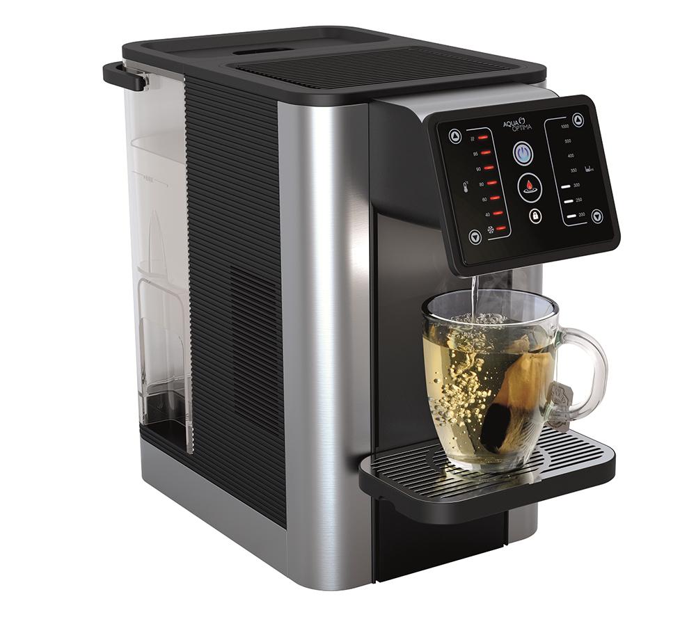 AQUA OPTIMA Aurora Hot & Chilled Filtered Water Dispenser - Silver & Black