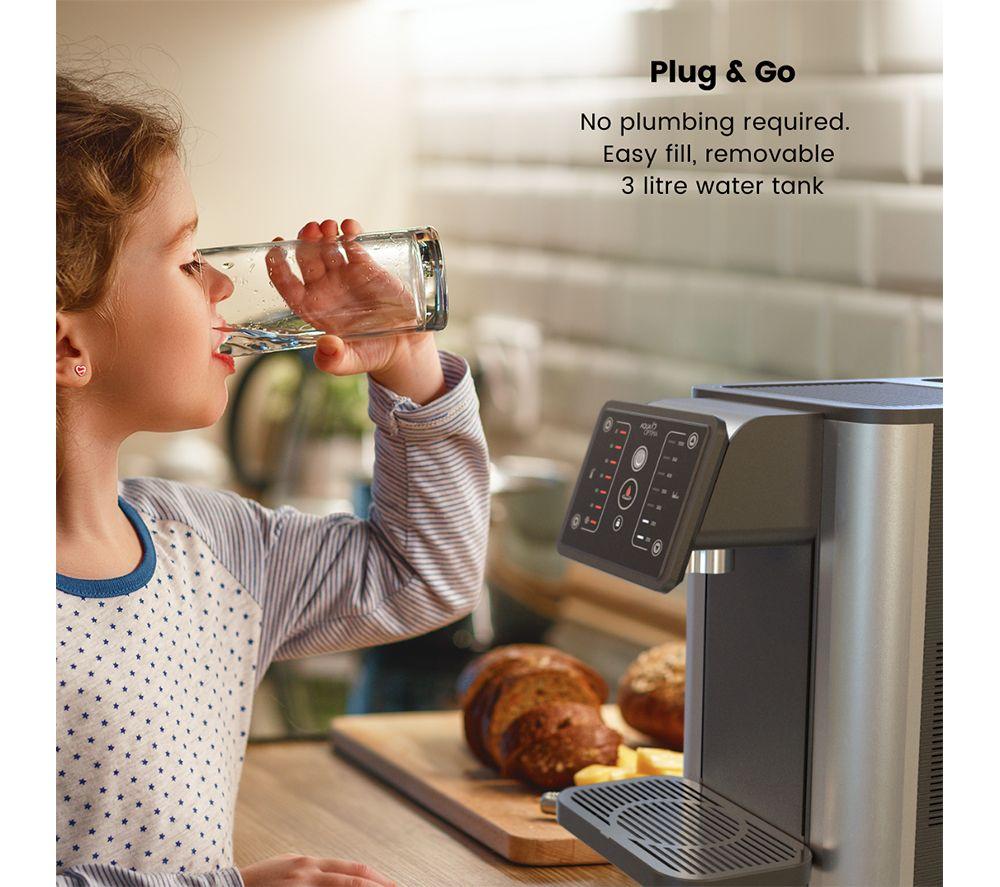 AQUA Aurora Hot & Chilled Filtered Water Dispenser - Silver & Black image number 7 of 8