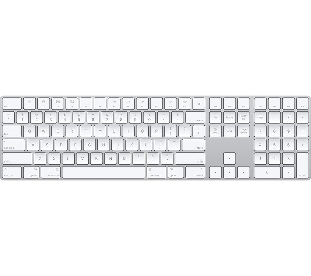 APPLE Magic Wireless Keyboard with Touch ID & Numeric Keypad - White