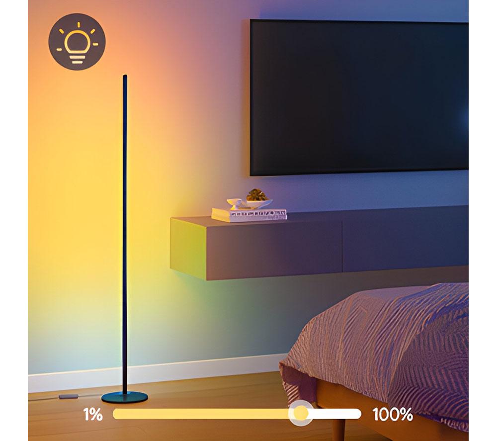 GOVEE RGBICW Smart Corner Floor Lamp - Black image number 2 of 9