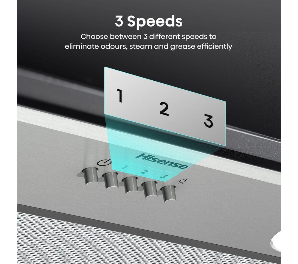 HISENSE CH6BI12BXUK Canopy Cooker Hood - Stainless Steel image number 5 of 15