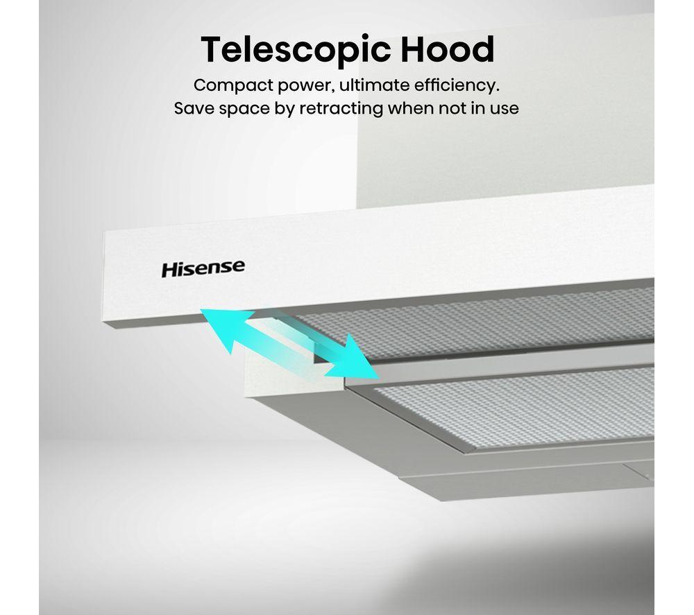 HISENSE CH6T10BXUK Telescopic Cooker Hood - Stainless Steel image number 3 of 15