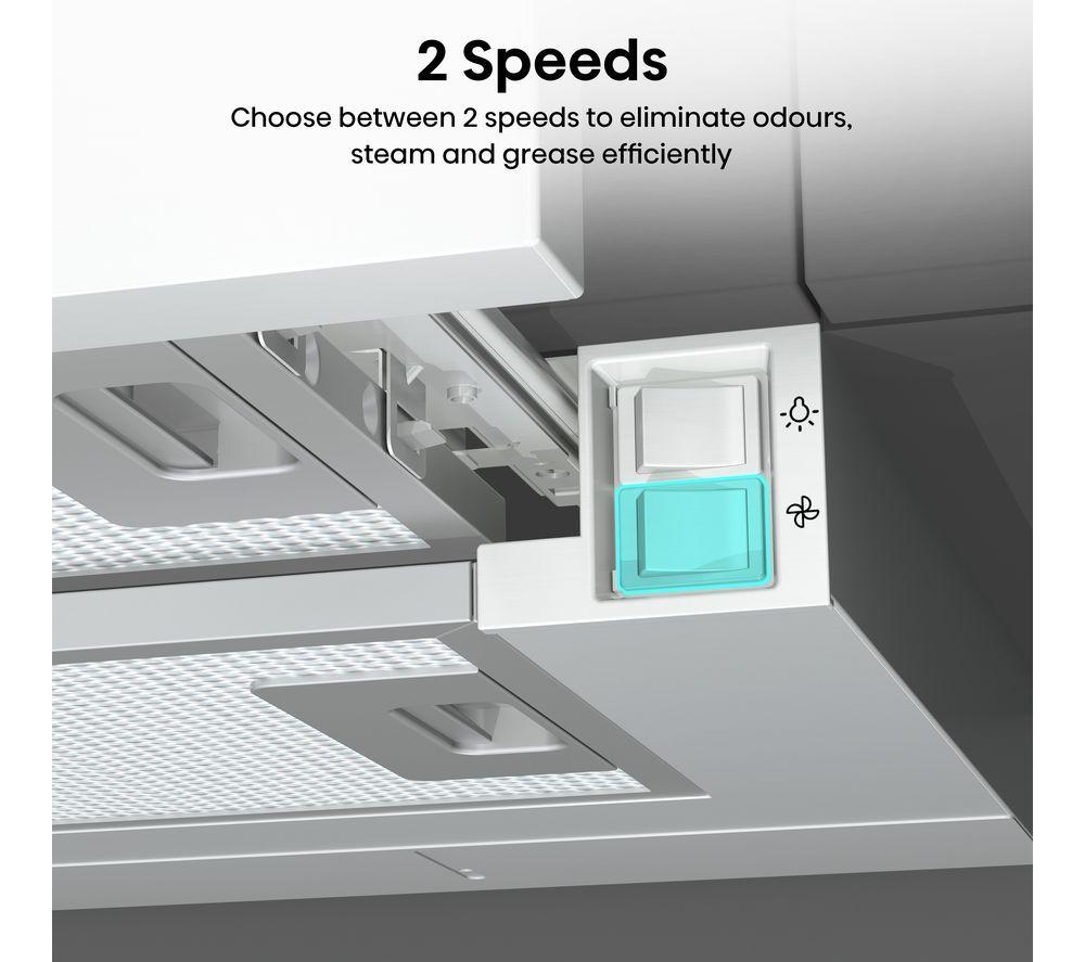 HISENSE CH6T10BXUK Telescopic Cooker Hood - Stainless Steel image number 5 of 15