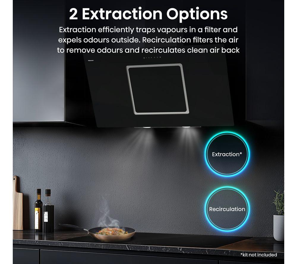 HISENSE CH10IN14BBUK Chimney Cooker Hood - Jet Black image number 5 of 18
