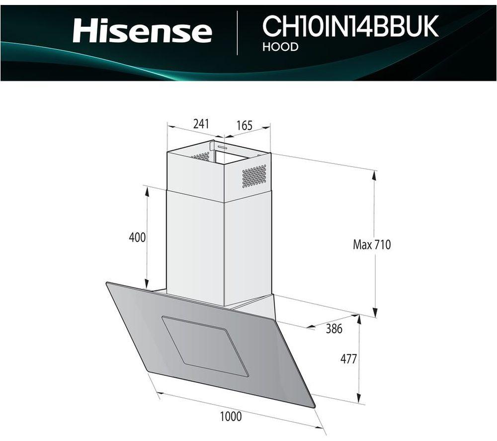 HISENSE CH10IN14BBUK Chimney Cooker Hood - Jet Black image number 17 of 18