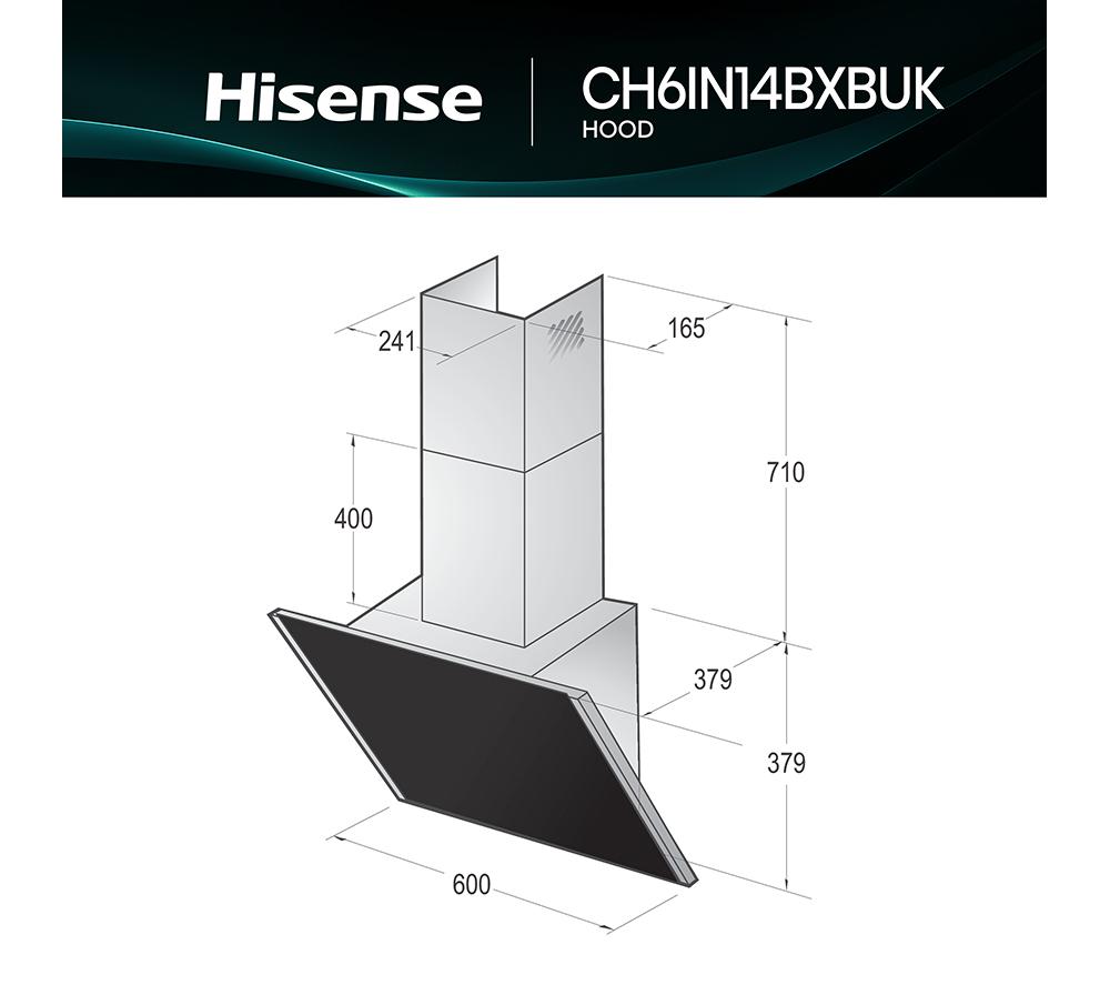 HISENSE CH6IN14BXBUK Chimney Cooker Hood - Stainless Steel image number 16 of 17